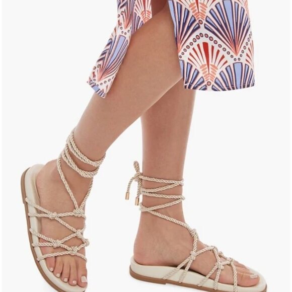 Knotty Ankle Wrap Gladiator Sandal - Picture 1 of 7